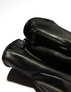 FEMME BERSHKA Similicuir*Gants similicuir fermeture Éclair