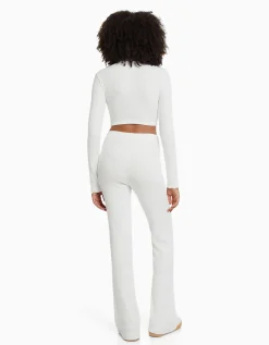 FEMME BERSHKA BSK Teen*Gilet cropped col montant fermeture Éclair