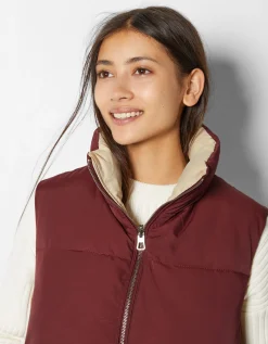 FEMME BERSHKA Vestes*Gilet cropped sans manches réversible