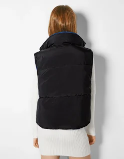 FEMME BERSHKA BSK Teen*Gilet cropped sans manches réversible