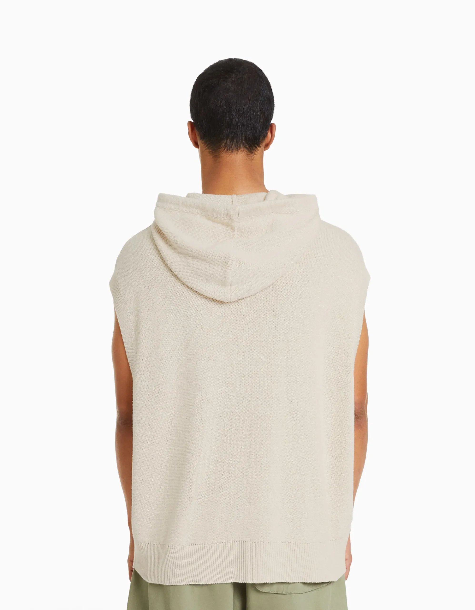 HOMME BERSHKA Pulls et gilets*Gilet sans manches capuche maille