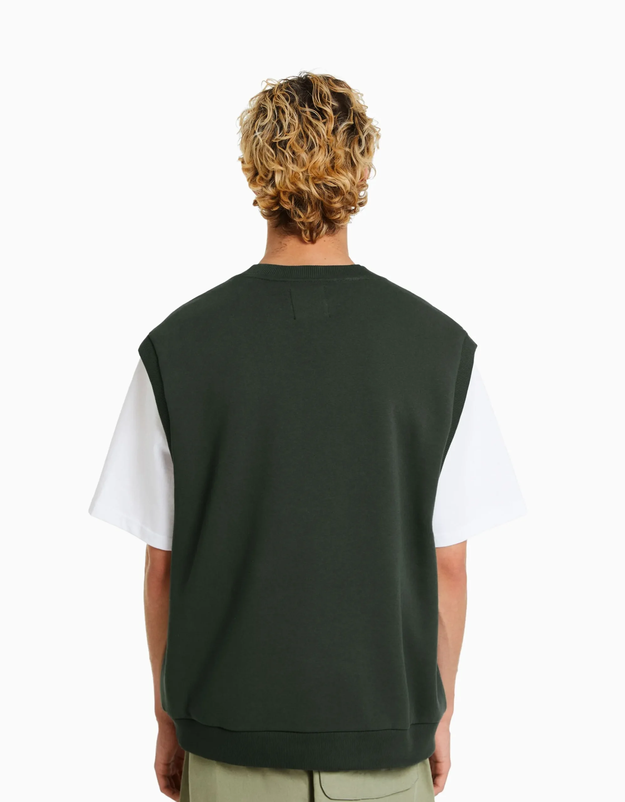 HOMME BERSHKA Vêtements*Gilet sans manches molleton imprimé