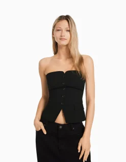 FEMME BERSHKA Vestes*Gilet tailoring épaules dénudées