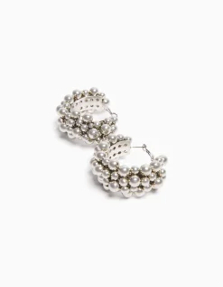 FEMME BERSHKA Accessoires*Grandes boucles d’oreilles petites perles