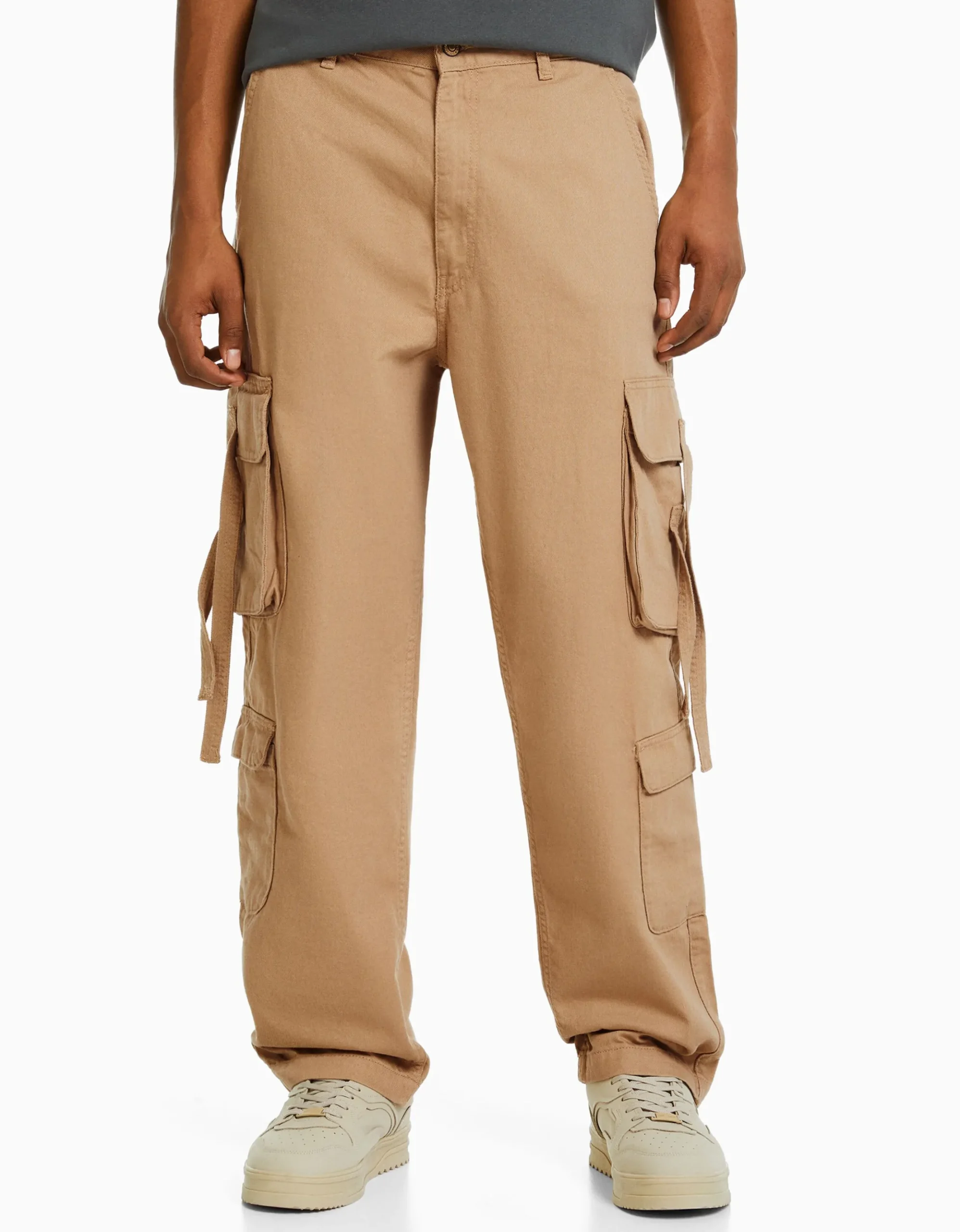HOMME BERSHKA Vêtements*Jean cargo bandes