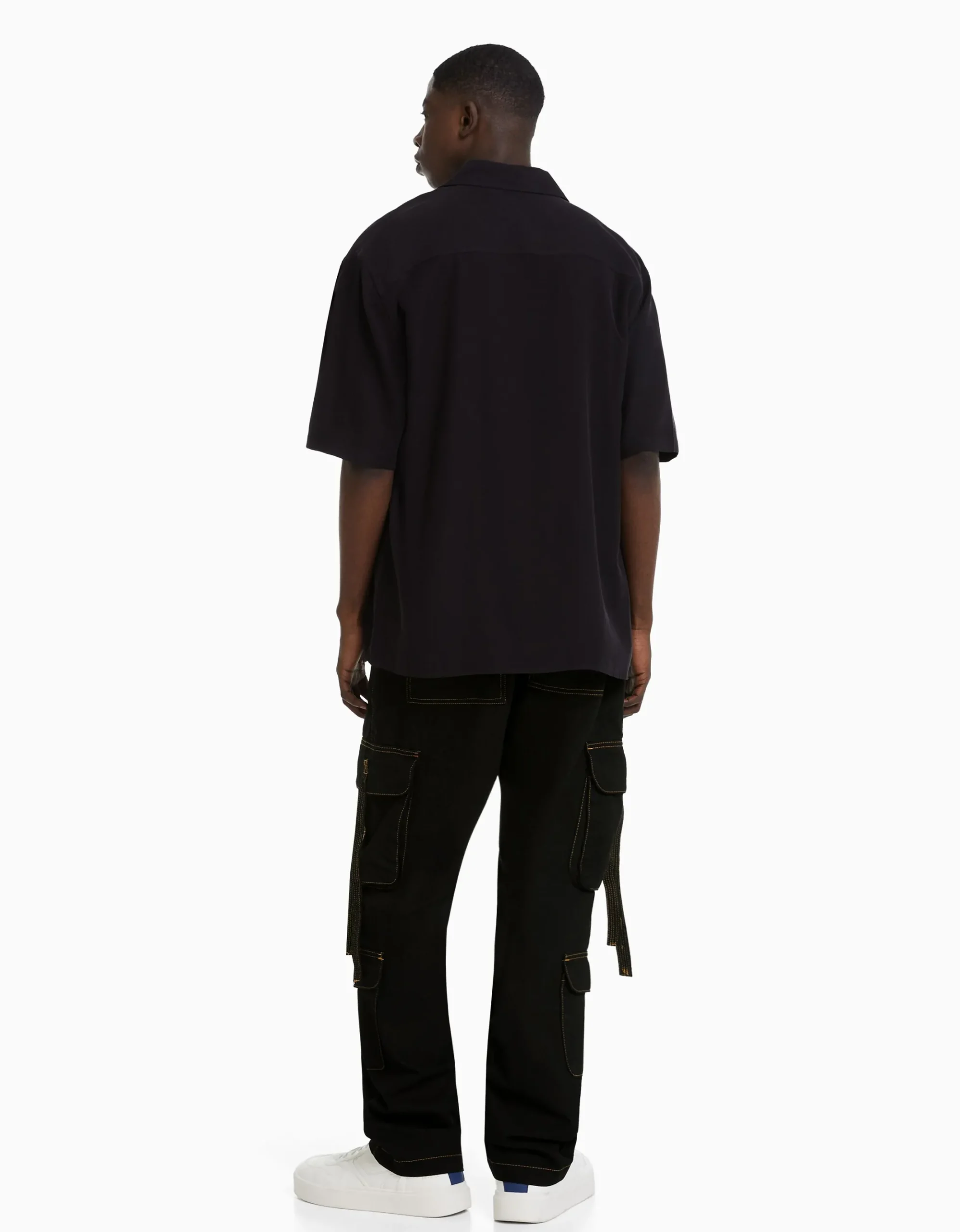 HOMME BERSHKA Vêtements*Jean cargo bandes