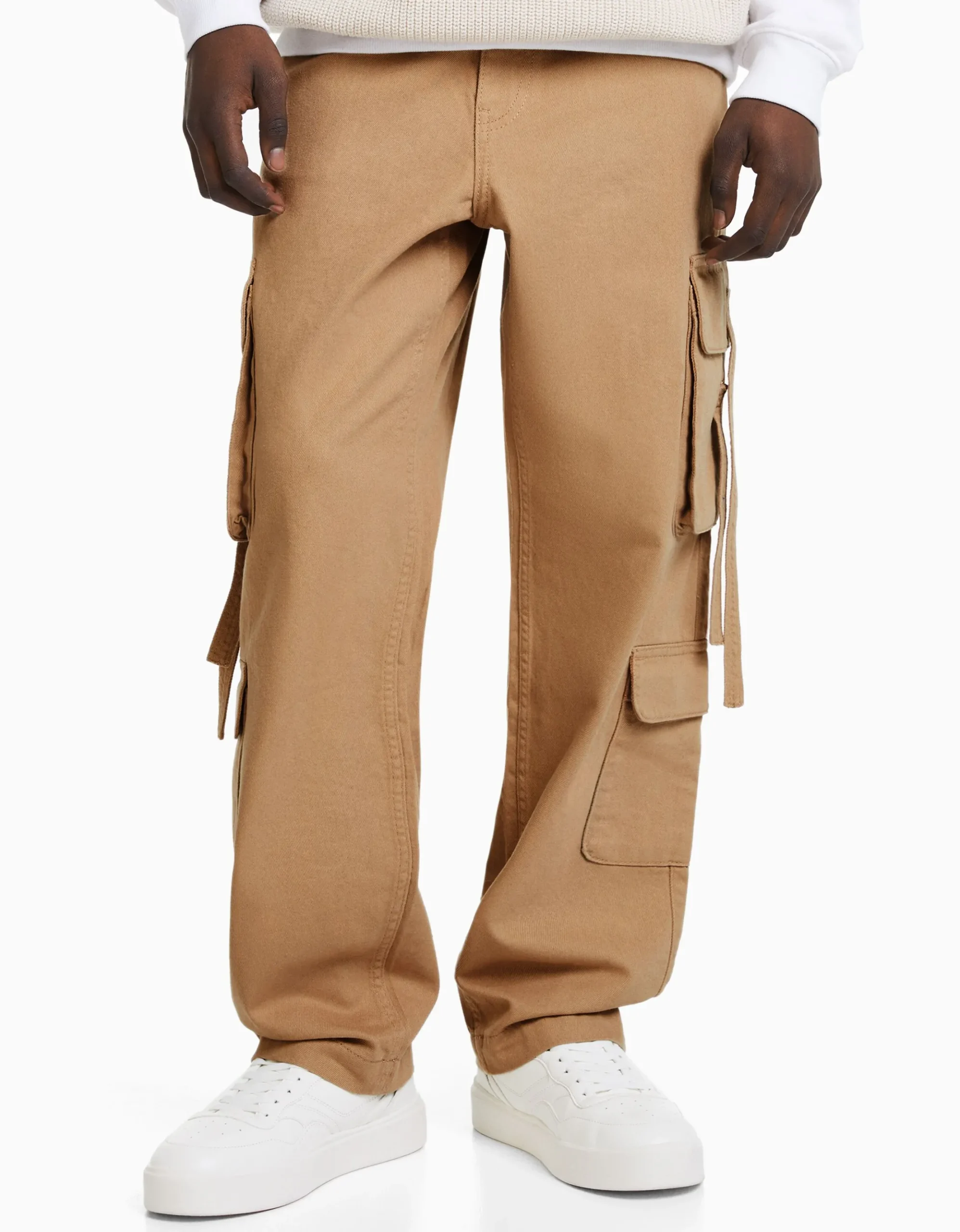 HOMME BERSHKA Vêtements*Jean cargo bandes