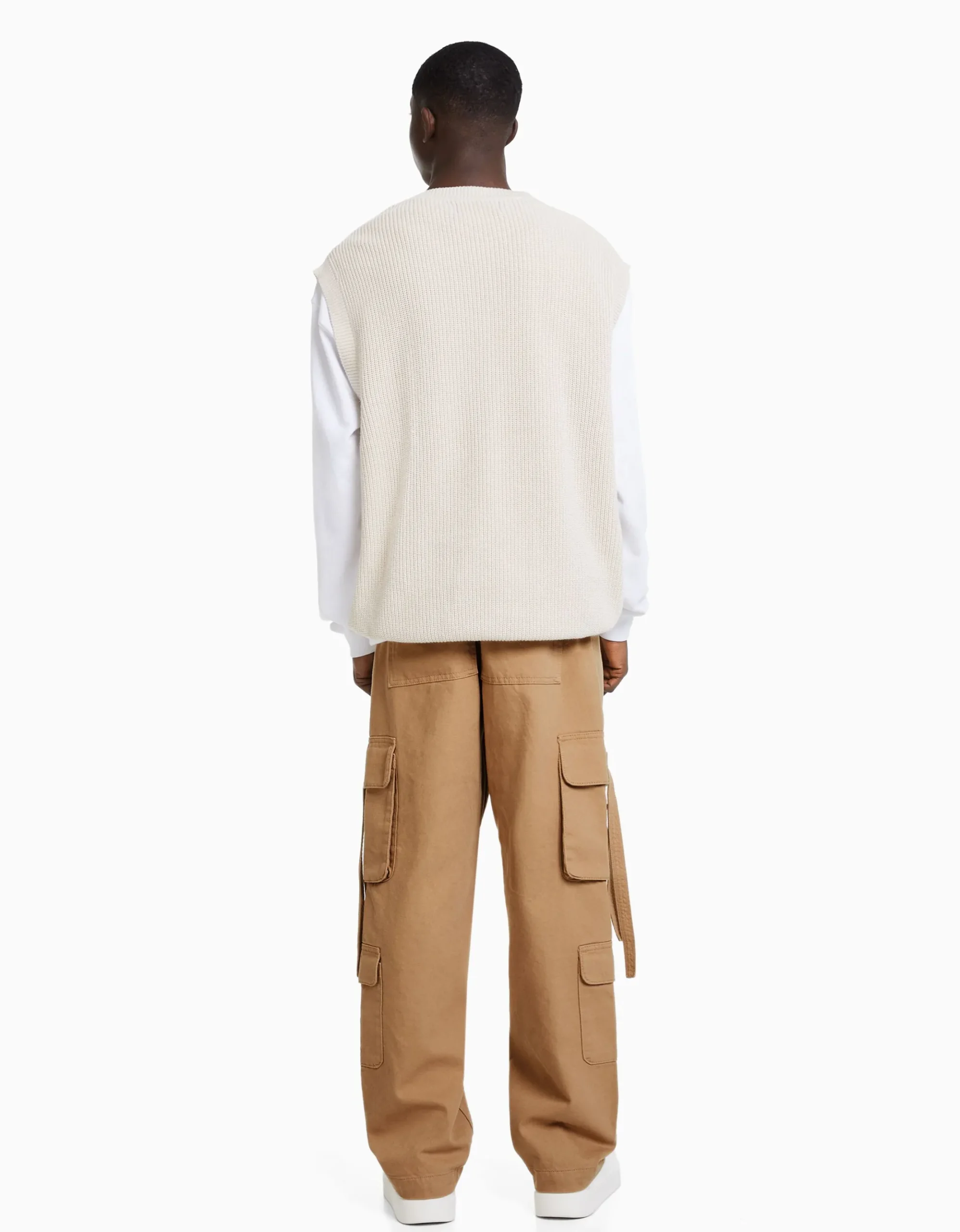 HOMME BERSHKA Vêtements*Jean cargo bandes
