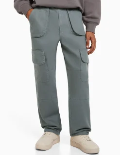HOMME BERSHKA Vêtements*Jean cargo multipoches