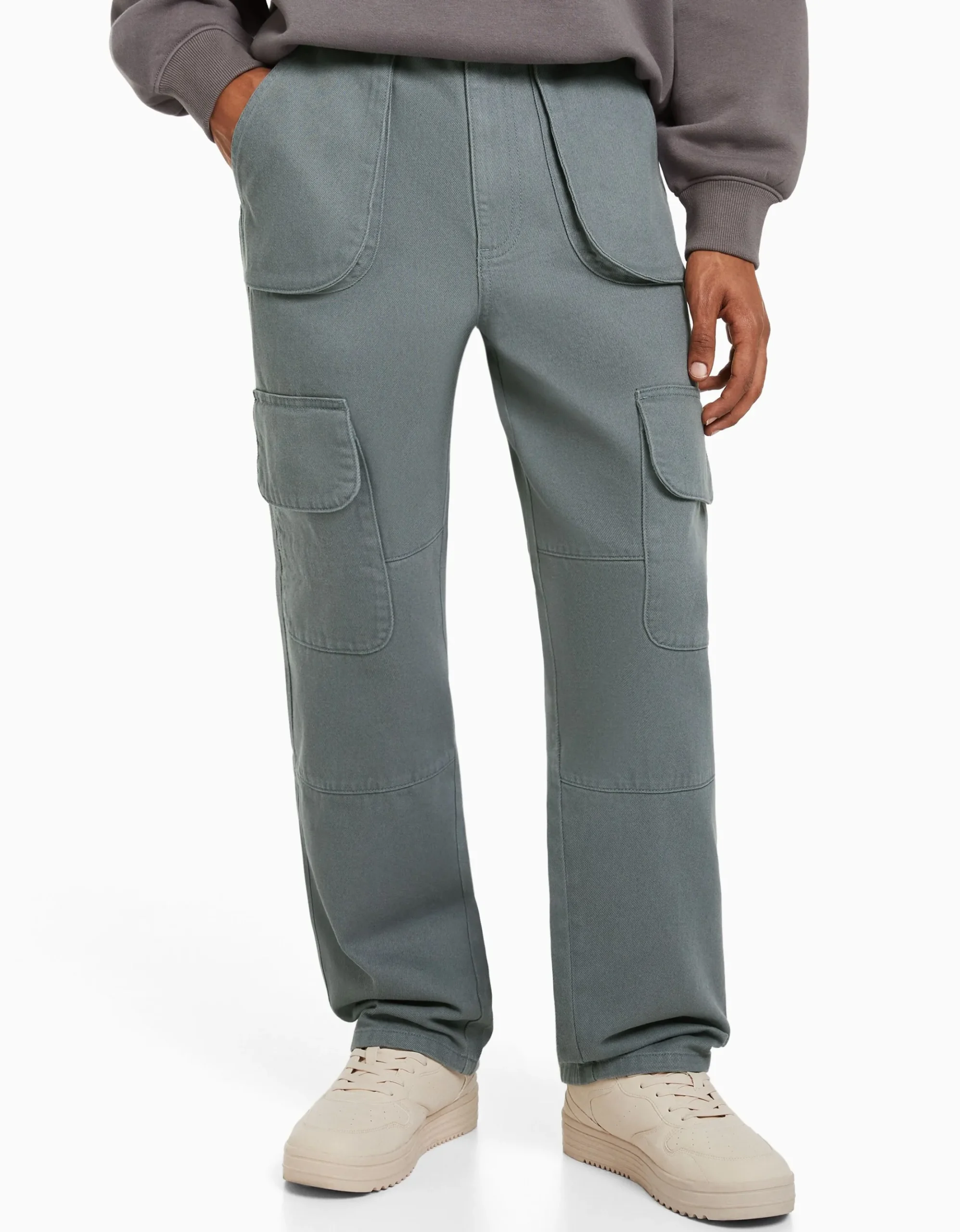 HOMME BERSHKA Vêtements*Jean cargo multipoches