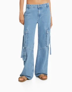 FEMME BERSHKA Vêtements*Jean cargo multipoches