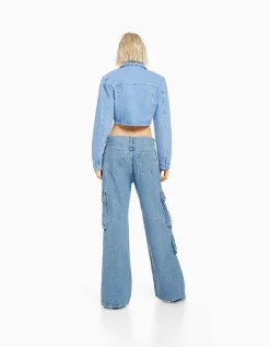 FEMME BERSHKA Vêtements*Jean cargo multipoches