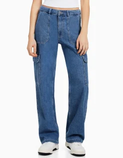 FEMME BERSHKA Jeans*Jean cargo straight
