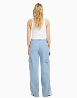 FEMME BERSHKA Jeans*Jean cargo straight