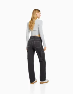 FEMME BERSHKA Jeans*Jean cargo straight