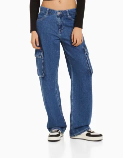 FEMME BERSHKA Jeans*Jean cargo straight