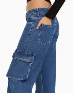 FEMME BERSHKA Jeans*Jean cargo straight