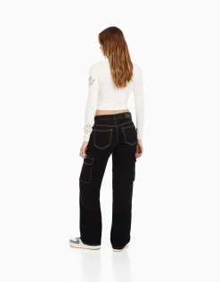 FEMME BERSHKA Jeans*Jean cargo straight