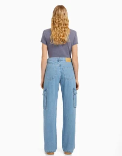 FEMME BERSHKA Jeans*Jean cargo straight