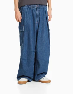 HOMME BERSHKA Vêtements*Jean cargo volume