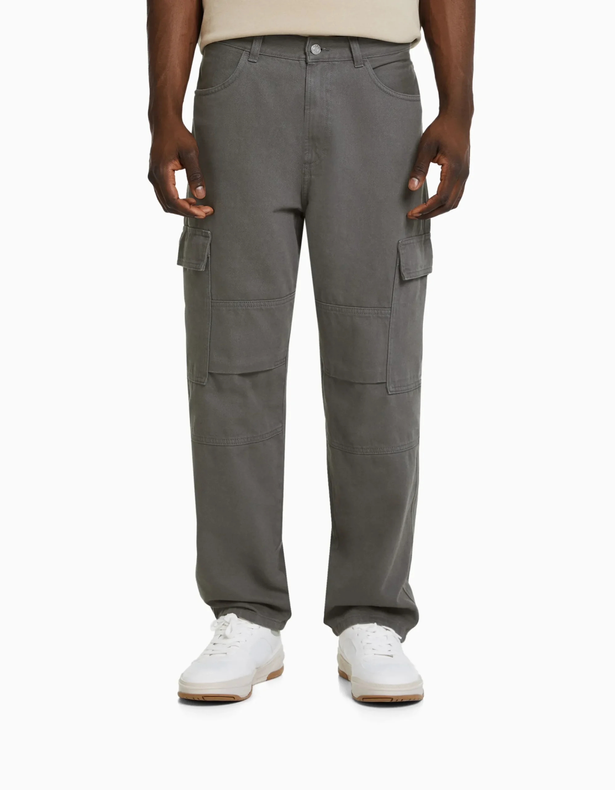 HOMME BERSHKA Cargo et parachute*Jean cargo wide