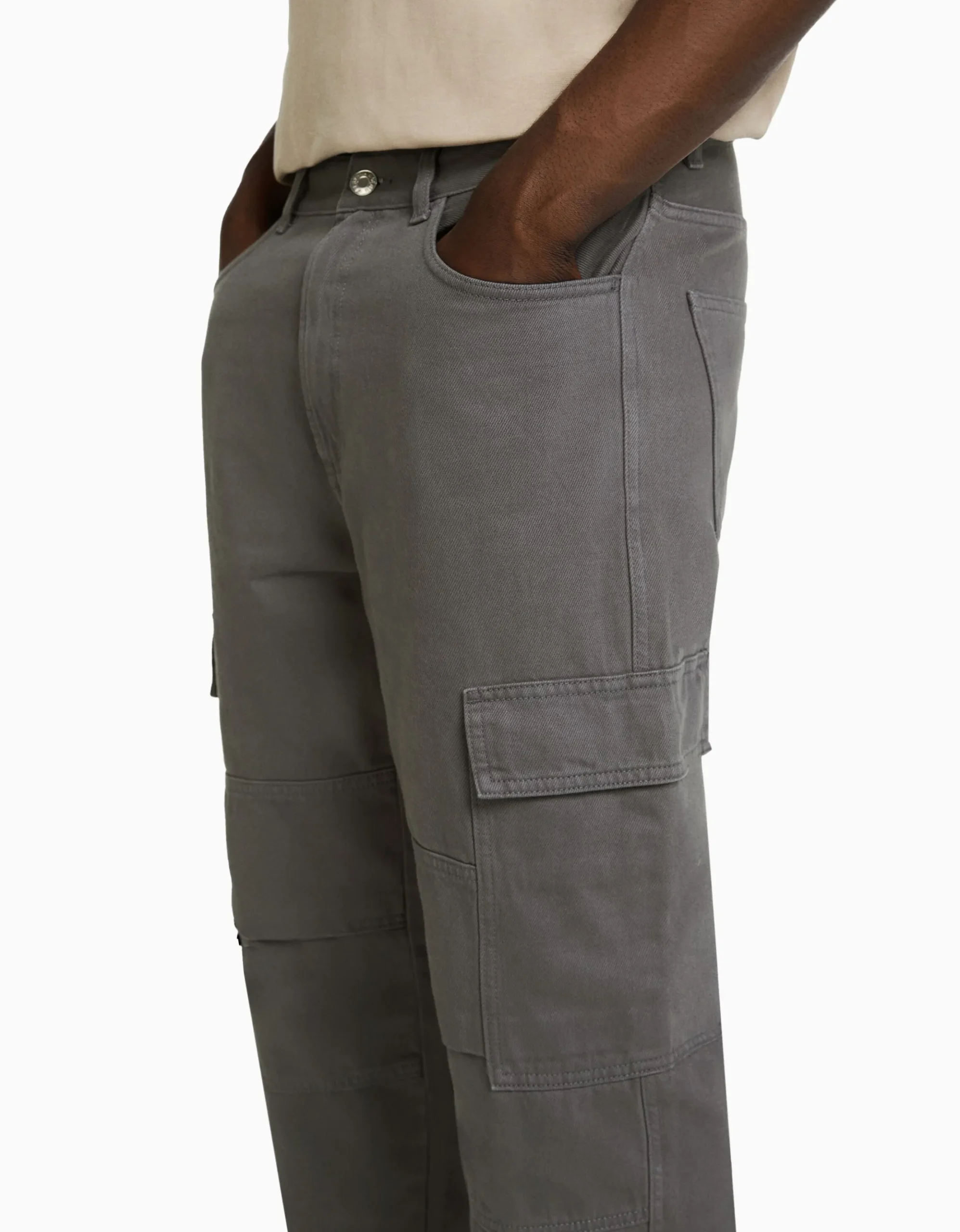 HOMME BERSHKA Cargo et parachute*Jean cargo wide