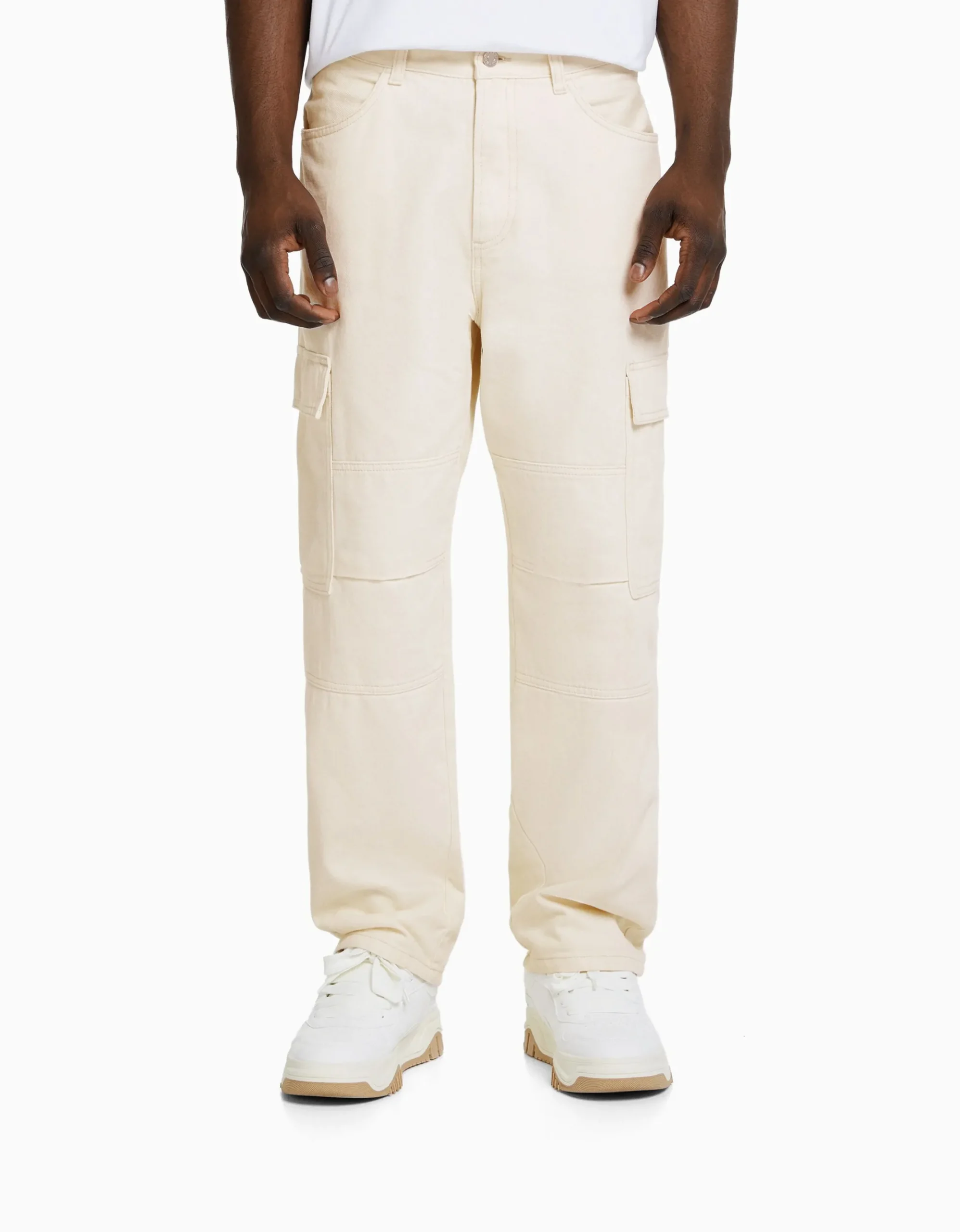HOMME BERSHKA Cargo et parachute*Jean cargo wide