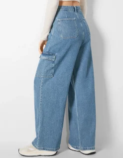 FEMME BERSHKA BSK Teen*Jean cargo wide