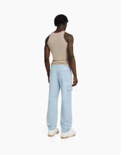 HOMME BERSHKA Vêtements*Jean cargo wide