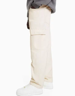 HOMME BERSHKA Basiques*Jean cargo wide