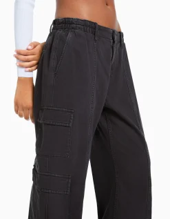 FEMME BERSHKA Jeans*Jean cargo wide leg multipoches