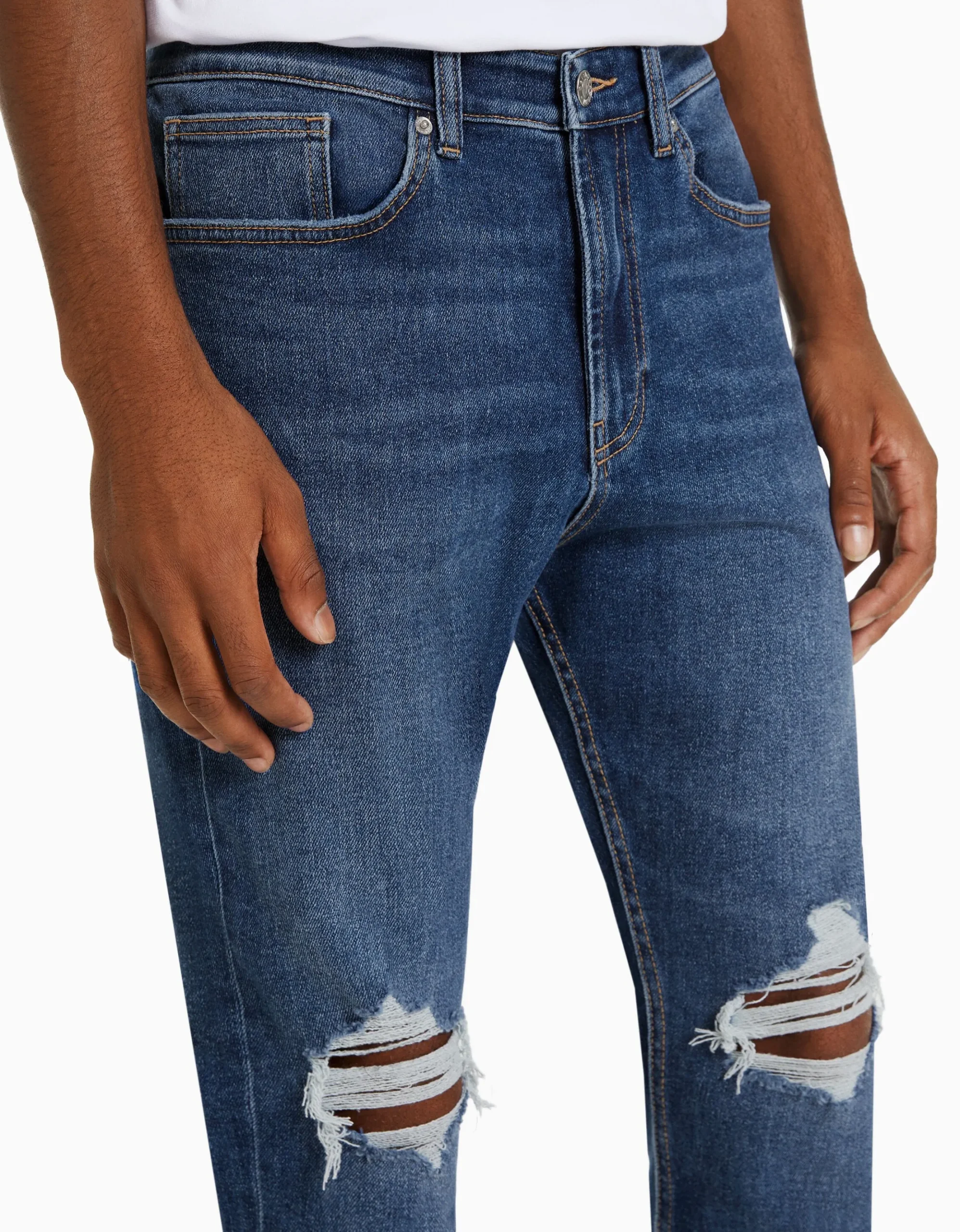 HOMME BERSHKA Jeans*Jean carotte déchiré
