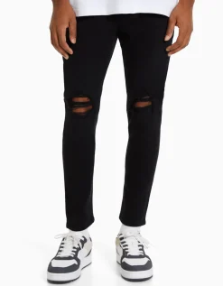 HOMME BERSHKA Jeans*Jean carotte déchiré