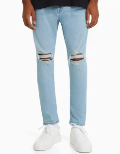 HOMME BERSHKA Jeans*Jean carotte déchiré