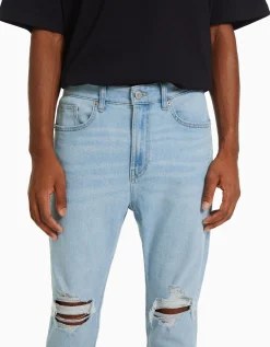 HOMME BERSHKA Jeans*Jean carotte déchiré