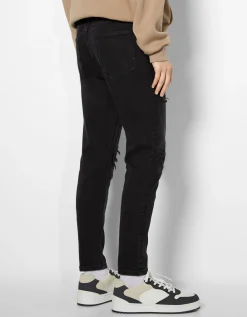 HOMME BERSHKA Jeans*Jean carotte déchiré