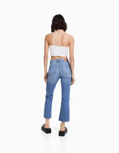 FEMME BERSHKA Vêtements*Jean cropped flare
