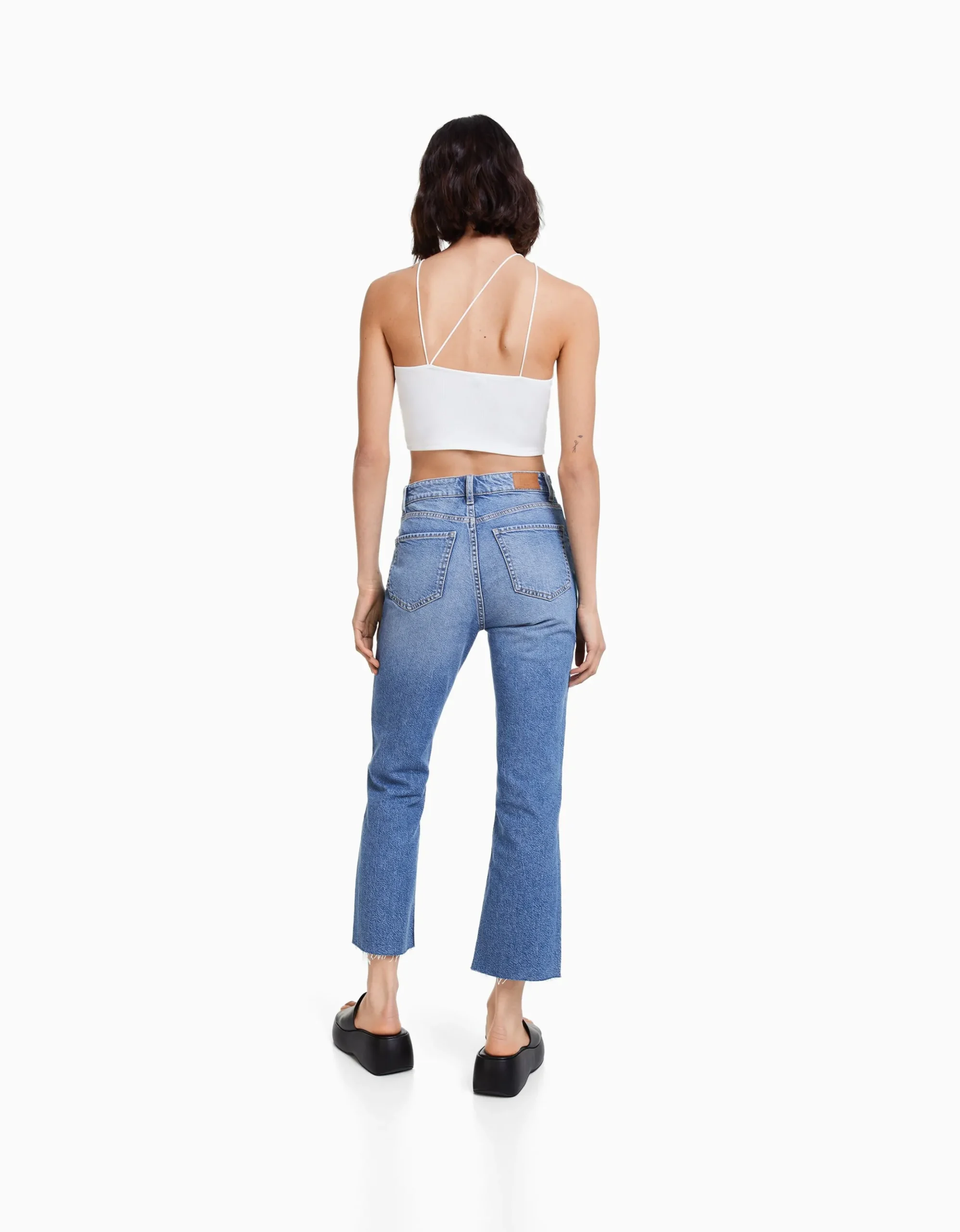 FEMME BERSHKA Vêtements*Jean cropped flare