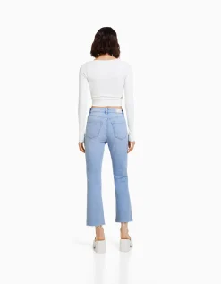 FEMME BERSHKA Vêtements*Jean cropped flare