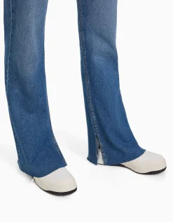 FEMME BERSHKA Jeans*Jean décontracté fente latérale