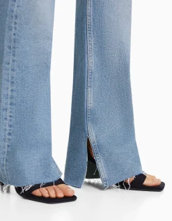 FEMME BERSHKA Jeans*Jean décontracté fente latérale