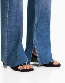 FEMME BERSHKA Jeans*Jean décontracté fente latérale