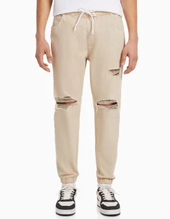 HOMME BERSHKA Jeans*Jean jogger coloré déchirures