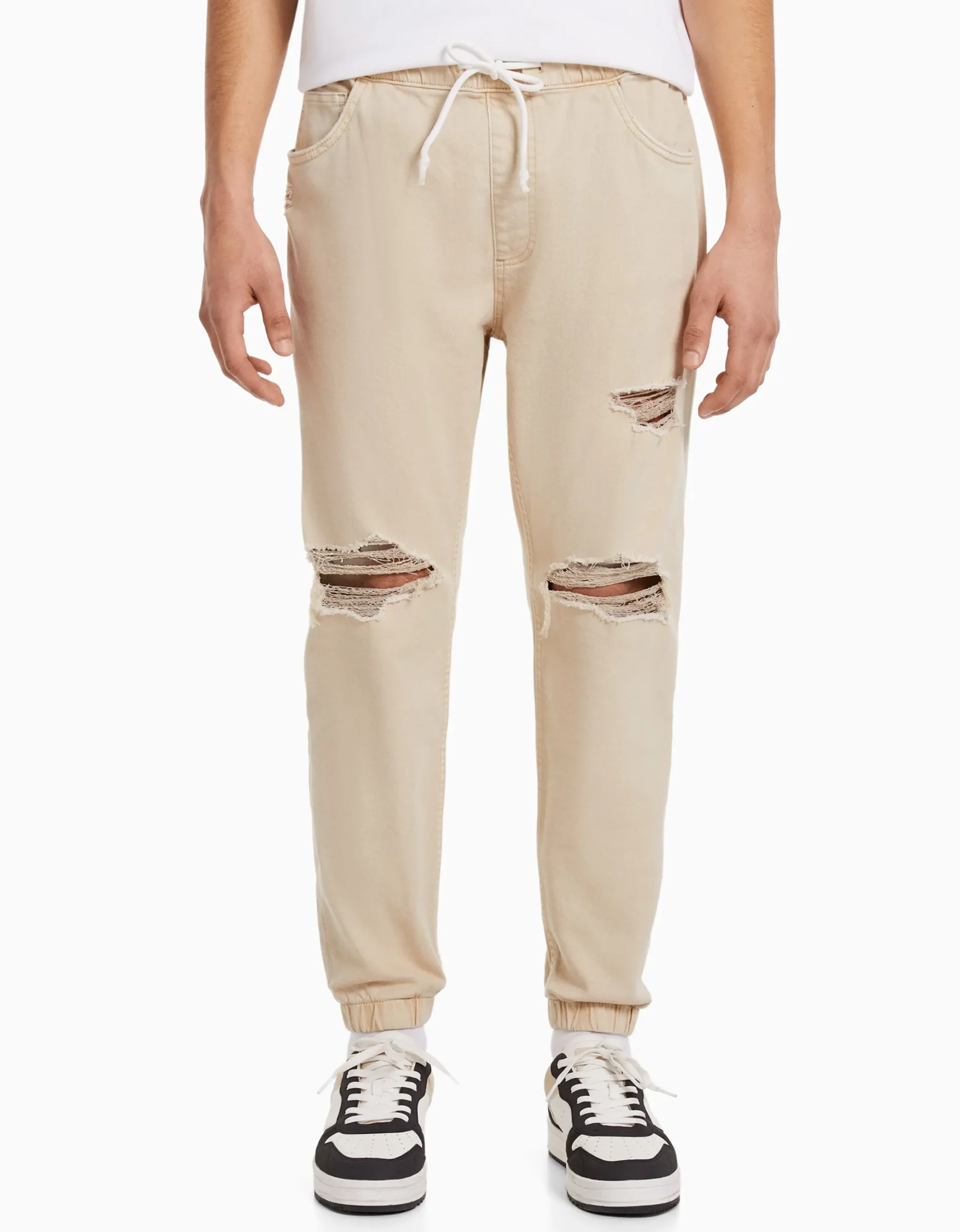 HOMME BERSHKA Jeans*Jean jogger coloré déchirures