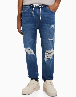 HOMME BERSHKA Jeans*Jean jogger déchiré