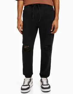 HOMME BERSHKA Jeans*Jean jogger déchiré