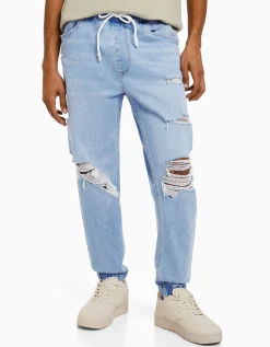 HOMME BERSHKA Jeans*Jean jogger déchiré
