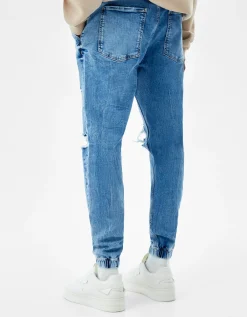 HOMME BERSHKA Pantalons et jeans*Jean jogger déchiré