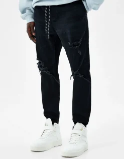 HOMME BERSHKA Pantalons et jeans*Jean jogger déchiré