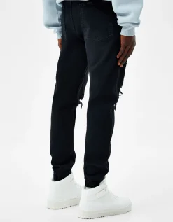 HOMME BERSHKA Pantalons et jeans*Jean jogger déchiré